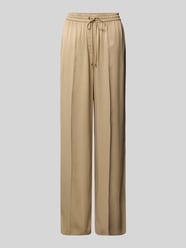 Relaxed fit broek van satijn, model 'TAVATI' van BOSS Beige - 17
