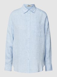 Bluse aus reinem Leinen in unifarbenem Design Modell 'DARIAALF' von ECOALF Blau - 19