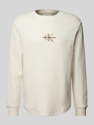 Longsleeve mit Logo-Stitching von Calvin Klein Jeans Beige - 21