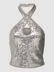 Top mit Paillettenbesatz Modell 'Tyra' von Gina Tricot Silber - 10