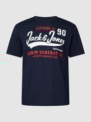 Katoenen poloshirt  van Jack & Jones Plus Blauw / turquoise - 7