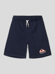 Szorty z dzianiny dresowej z nadrukiem z logo model ‘EASY DAY’ od Quiksilver Niebieski - 26