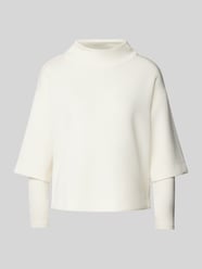 Loose Fit Sweatshirt aus Scuba mit überschnittenen Schultern von s.Oliver BLACK LABEL Beige - 38