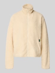 regular fit teddyjack met zijwaartse steekzakken model 'KATTY' van PIECES Beige - 20