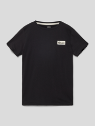 T-shirt z wyhaftowanym logo od Alpha Industries Czarny - 25
