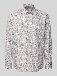 Comfort fit zakelijk overhemd van katoen met kentkraag van ETERNA Beige - 4