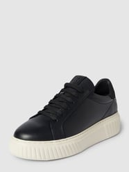 Sneaker aus Leder mit Label-Details Modell 'SVEA' von Marc O'Polo Schwarz - 7