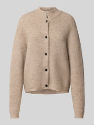 Strickjacke aus Alpaka-Mix mit Stehkragen Modell 'Alpha' von Gestuz Beige - 20