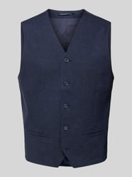 Kamizelka garniturowa o kroju slim fit z lamowanymi kieszeniami model ‘RIVIERA’ od Jack & Jones Premium - 1