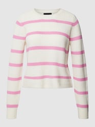 Strickpullover mit Streifenmuster von Pieces Pink - 24