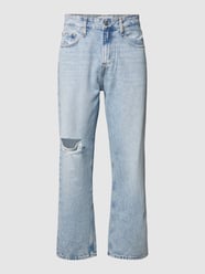 Jeansy o kroju relaxed fit z bawełny z efektem znoszenia od Calvin Klein Jeans Niebieski - 42