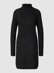 Gebreide jurk met col, model 'ELLEN' van Pieces Zwart - 34