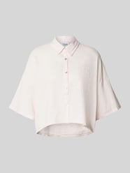 Cropped Bluse aus Leinen-Baumwoll-Mix Modell 'Quinn' von VILLA SOPHIE Pink - 4