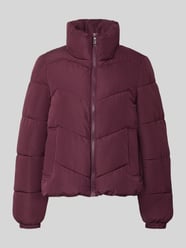 Regular Fit Steppjacke mit Stehkragen Modell 'LIGARIO' von VERO MODA Bordeaux - 6