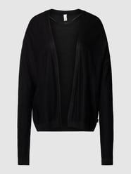 Cardigan mit gerippten Abschlüssen von QS by s.Oliver Schwarz - 13