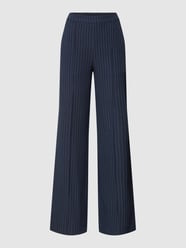 Flared cut bandplooibroek met streepmotief, model 'BOSSY' van Pieces Blauw - 30