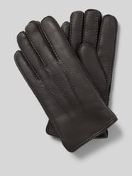 Handschuhe aus echtem Leder mit Ziernähten von Akaroa - 44