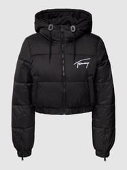 Cropped Steppjacke mit Label-Stitching Modell 'SIGNATURE CROPPED' von Tommy Jeans Schwarz - 43