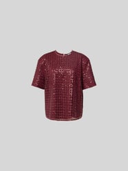 T-Shirt mit Paillettenbesatz von ROTATE Bordeaux - 41