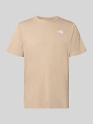 T-Shirt mit Label-Stitching und Rundhalsausschnitt von The North Face Beige - 14