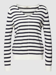 Gebreide pullover met streepmotief van Esprit Blauw / turquoise - 42