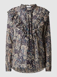 Bluse mit Effektgarn Modell 'Beb' von Mango Blau - 27