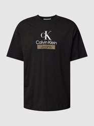 T-Shirt mit Label-Print von Calvin Klein Jeans Schwarz - 44