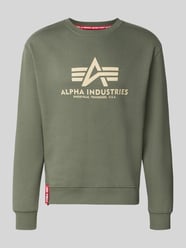 Bluza o kroju regular fit z mieszanki bawełny z nadrukiem z logo od Alpha Industries - 6