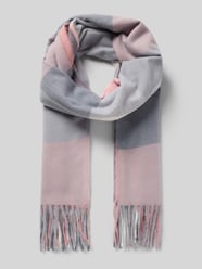 Schal mit Fransen und Karo-Muster von Kurt Beines Pink - 22