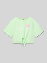 Cropped T-Shirt mit Label-Print von Blue Effect - 1