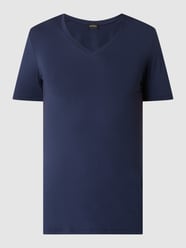 T-Shirt mit V-Ausschnitt von Hanro Blau - 22