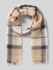 Sjaal van katoen-linnenmix model 'WELTON' van Barbour Beige - 1