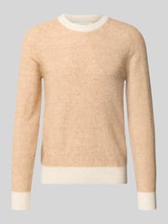 Sweter o kroju regular fit z dzianiny z mieszanki wełny z alpaki i wełny model ‘RAI’ od Selected - 20