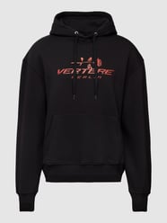 Hoodie mit Label-Print Modell 'RED' von Vertere Schwarz - 7