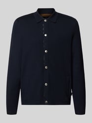 Regular fit gebreid jack van katoenmix met wol, model 'Florcombe' van Barbour - 7