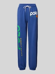 Regular Fit Sweatpants mit Label-Print von Polo Ralph Lauren Blau - 7