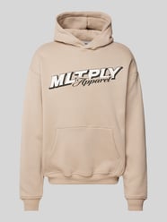 Oversized Hoodie mit Label-Print von Multiply Apparel Beige - 42