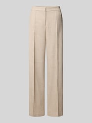 Stoffen broek met lengtenaden, model 'Maiga cozy' van OPUS Beige - 10