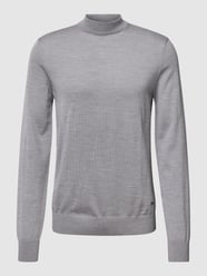 Gebreide pullover met opstaande kraag, model 'Davide' van JOOP! Collection Grijs / zwart - 46