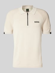 Regular Fit Poloshirt mit Label-Print Modell 'Perform-Max' von BOSS Green Beige - 30