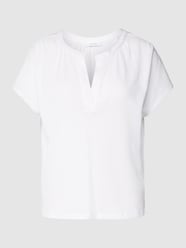 T-shirt z dekoltem w serek model ‘Skirius’ od Opus Biały - 29