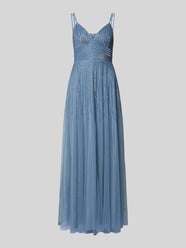 Abendkleid mit Strasssteinbesatz von LACE & BEADS Blau - 18