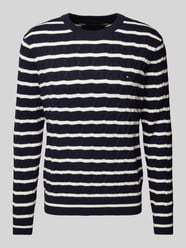 Sweter z dzianiny z prążkowanymi wykończeniami od Tommy Hilfiger - 21