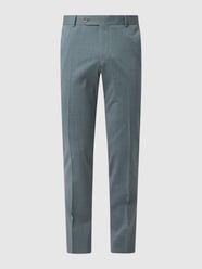 Spodnie do garnituru o kroju slim fit z mieszanki żywej wełny model ‘Cane’ od Atelier Torino Zielony - 6