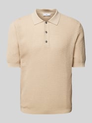 Regular Fit Poloshirt mit Lochstickerei Modell 'zorzal' von Mango Beige - 9