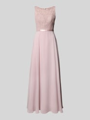 Abendkleid mit Strasssteinbesatz von LUXUAR FASHION Pink - 7