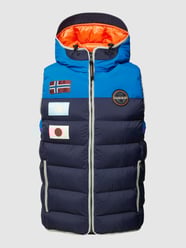 Bodywarmer met labeldetails, model 'SHAKLETON' van Napapijri Blauw - 33