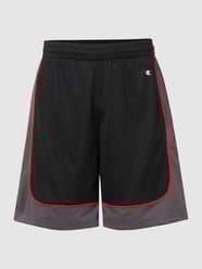 Sweatshorts mit kontrastiven Einsätzen von CHAMPION Grau / Schwarz - 40