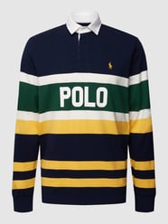 Poloshirt im langärmeligen Design Modell 'Rugby' von Polo Ralph Lauren Blau / Türkis - 38