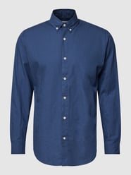 Slim fit vrijetijdsoverhemd met button-downkraag, model 'THEO' van Selected Homme Blauw - 13